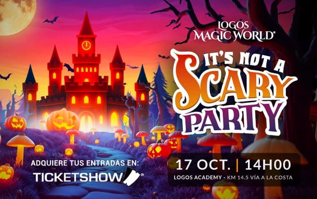 Fiesta de disfraces Logos Magic World - IT’S NOT A SCARY PARTY 2026